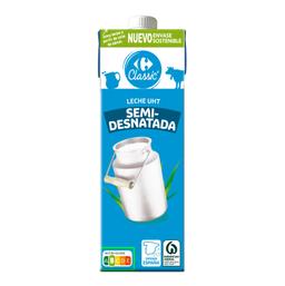 Leche semidesnatada Carrefour brik 1 l