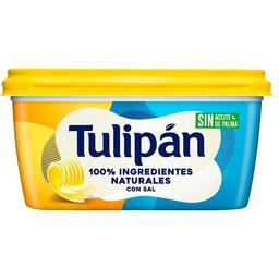 Margarina vegetal  con sal y sin palma tulipan, tarrina 400 g