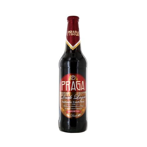 PRAGA Cerveza checa negra de importación botella 50 cl