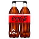 Refresco de cola zero Coca-Cola botella 2 x 1.25 l