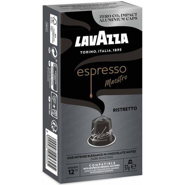 Café espresso ristretto en cápsulas Lavazza compatible con Nespresso 10 ud