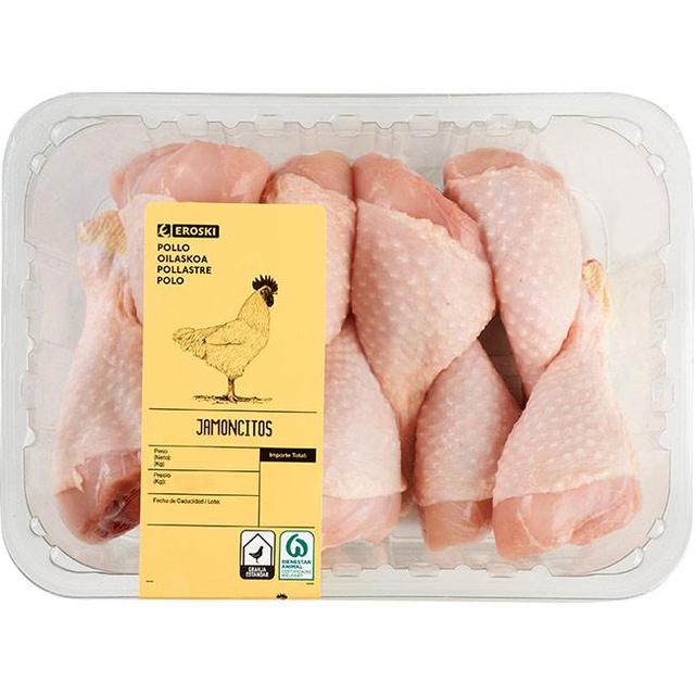 Jamoncitos de pollo eroski, 9-12 uds, bandeja peso aprox. 1.2 kg