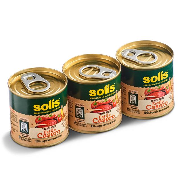 Tomate frito estilo casero Solís lata 3 x 100 g