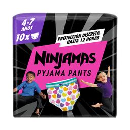 DODOT Ninjamas Pañal branguita unisex para pijama para niños de 4-7 años o de 17 a 30 kg 10 uds
