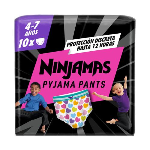 DODOT Ninjamas Pañal branguita unisex para pijama para niños de 4-7 años o de 17 a 30 kg 10 uds