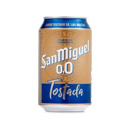 Cerveza tostada 0,0% alcohol San Miguel lata 33 cl