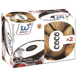 NORDWIK Coco relleno de delicioso helado con sabor a coco 2 x 150 ml