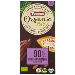 Chocolate negro 90% cacao criollo ecológico Torras sin gluten 100 g