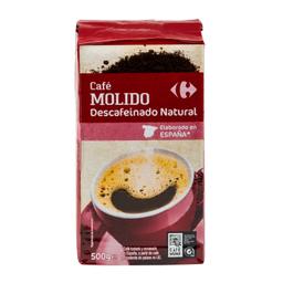 Café molido natural descafeinado Carrefour 500 g