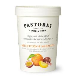Yogur de melocotón y maracuyá Pastoret sin gluten 500 g
