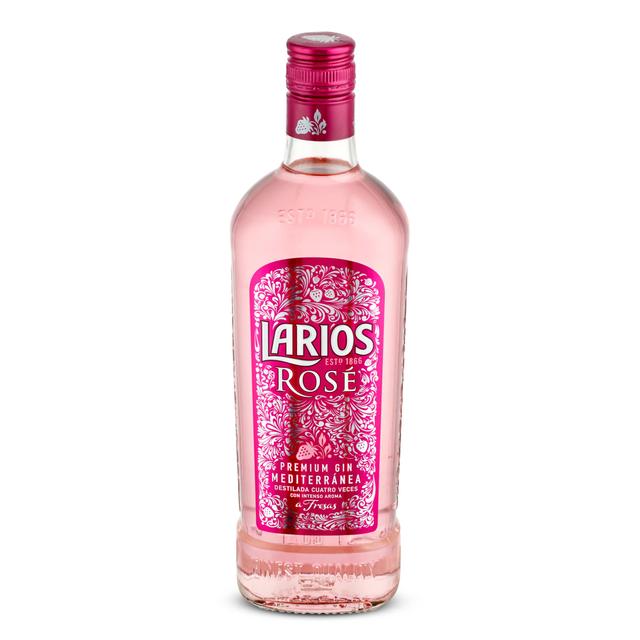 Ginebra sabor fresa Larios Rosé botella 70 cl