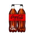 Refresco de cola zero Coca-Cola botella 2 x 1.25 l