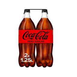 COCA COLA ZERO  Refresco de cola Zero azúcar pack 2 uds. x 1,25 l-