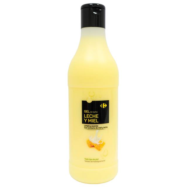 Gel de ducha leche y miel limpia y suaviza para todo tipo de pieles Carrefour 1,5 l