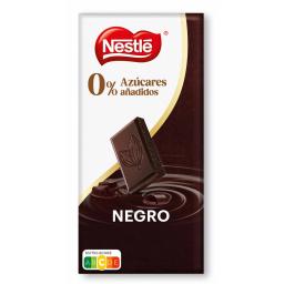 Chocolate negro Nestlé  sin azúcar añadido 115 g