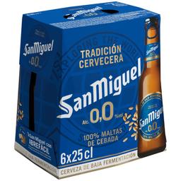 Cerveza SAN MIGUEL 0,0 pack 6x25 cl