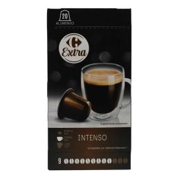 Café intenso en cápsulas Carrefour Extra compatible con Nespresso 20 ud