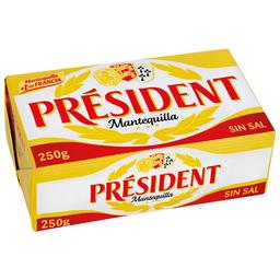 PRÉSIDENT Pastilla de mantequilla sin sal PRESIDENT 250 g