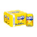 Fanta de limón pack 9 latas de 33 cl