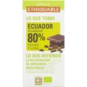 Chocolate negro 80% ecuador ethiquable, tableta 100 g