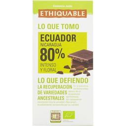 Chocolate negro 80% ecuador ethiquable, tableta 100 g