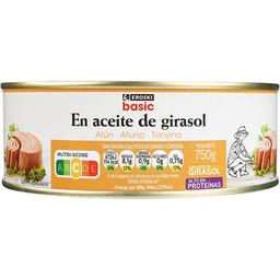 Atún en aceite girasol eroski basic, lata 750 g
