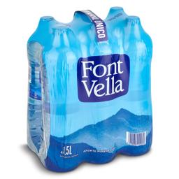 Agua mineral natural Font Vella pack 6 x 1.5 l