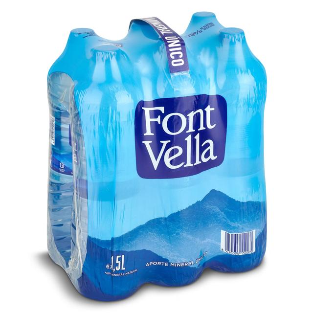 Agua mineral natural Font Vella pack 6 x 1.5 l