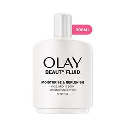 OLAY Loción hidratante y revitalizante para cara, cuello y escote, especial pieles sensibles 200 ml