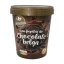 Helado de chocolate con pepitas chocolate belga Sensation Carrefour sin gluten 500 ml