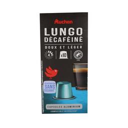 PRODUCTO ALCAMPO Café en cápsulas Lungo Descafeinado, I4, 10 uds