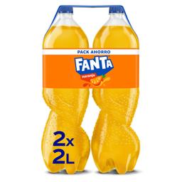 Refresco de naranja Fanta con gas pack de 2 botellas de 2 l