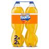 Refresco de naranja Fanta con gas pack de 2 botellas de 2 l