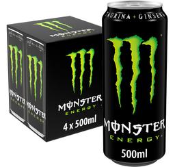 Bebida energética Monster 50cl pack 4 green taurina ginseng