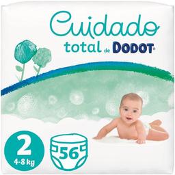 Pañal cuidado total talla 2 dodot, paquete 56 uds