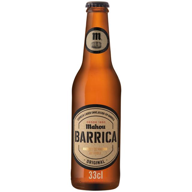 Cerveza MAHOU barrica original botella 33 cl