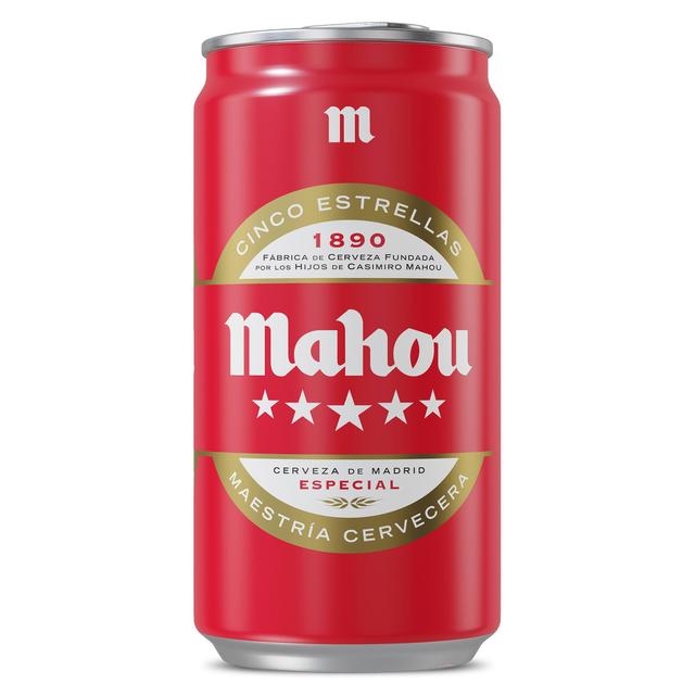 Cerveza Mahou 5 Estrellas lata 25 cl