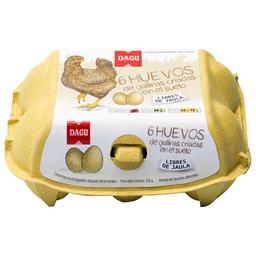 DAGU Huevos de gallinas sueltas en el gallinero clase M-L y cat. A 6 uds