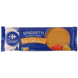 Pasta espaguetis de maíz y arroz Classic Carrefour No Gluten sin gluten 500 g