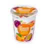 Yogur cremoso Hacendado con melocotón y maracuya