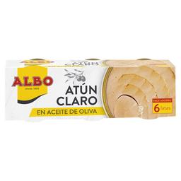 ALBO Atún claro en aceite de oliva lata de 48 g. pack de 6 uds