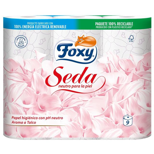 Papel higiénico FOXY Seda 3 capas pack 9 rollos