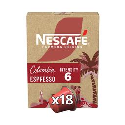 NESCAFÉ Café en cápsulas espresso Colombia Farmers Origins 18 uds