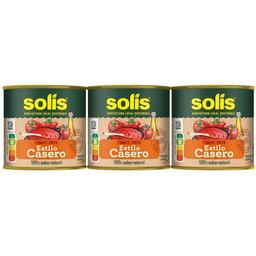 Tomate frito casero solís, pack 3x100 g