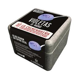 LA COLMENAREÑA Tarrina de helado artesano de violetas, elaborado con leche fresca de Madrid 500 ml