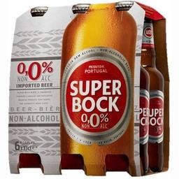 Cerveza rubia 0,0 super bock, pack 6x33 cl