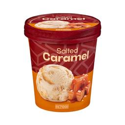 Helado caramelo con salsa de caramelo salado y trozos de caramelo Hacendado
