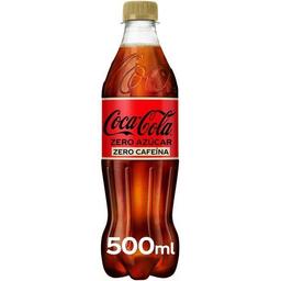 Refresco de cola sin cafeína coca cola zero zero, botellín 50 cl