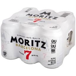 Cerveza moritz 7, pack 9 latas 33 cl