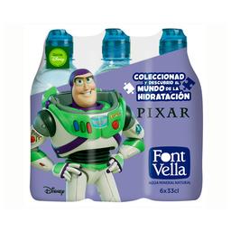 FONT VELLA Agua mineral nautral 6 x 33 cl